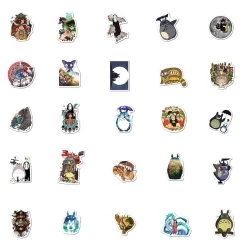 Ghibli Characters Random Mixed Stickers -Ghibli Shop 10 50 100Pcs Japanese Anime Stickers Ghibli Hayao Miyazaki Totoro Spirited Away Princess Mononoke KiKi Stationery 2
