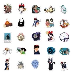 Ghibli Characters Random Mixed Stickers -Ghibli Shop 10 50 100Pcs Japanese Anime Stickers Ghibli Hayao Miyazaki Totoro Spirited Away Princess Mononoke KiKi Stationery 3