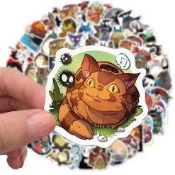Ghibli Characters Random Mixed Stickers -Ghibli Shop 10 50 100Pcs Japanese Anime Stickers Ghibli Hayao Miyazaki Totoro Spirited Away Princess Mononoke KiKi Stationery 4