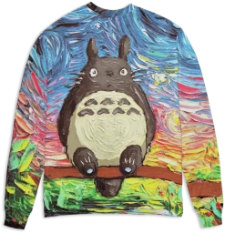 Totoro And The Starry Night 3D Sweater -Ghibli Shop 3D 499 B