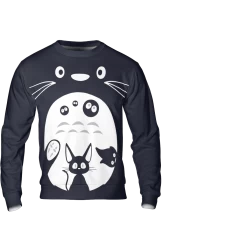 Totoro Ft. Kaonashi, Jiji And Calcifer 3D Sweatshirt