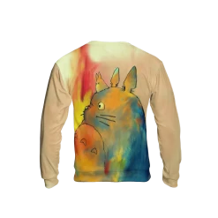 Totoro Colorful 3D Sweatshirt -Ghibli Shop 3D 504 SSB