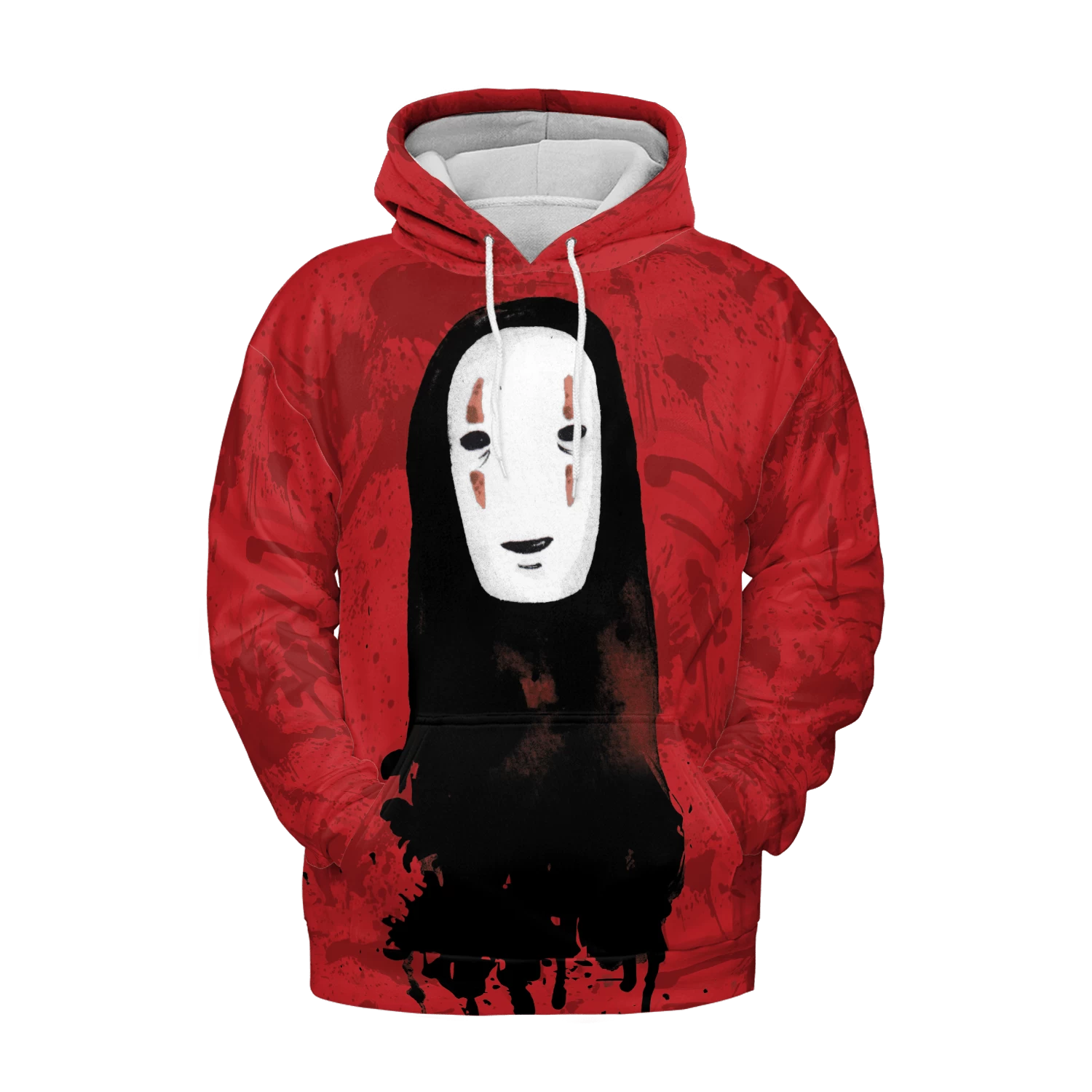 Spirited Away No Face Kaonashi 3D Hoodie 3 Spirited Away No Face Kaonashi 3D Hoodie