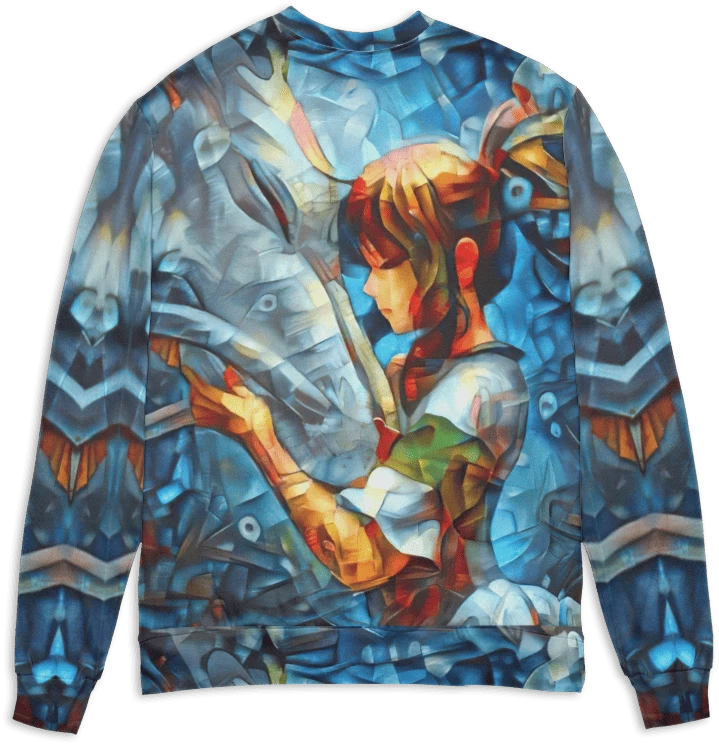 Spirited Away Chihiro And Haku Canvas 3D Sweater 4 Spirited Away Chihiro And Haku Canvas 3D Sweater - Image 2