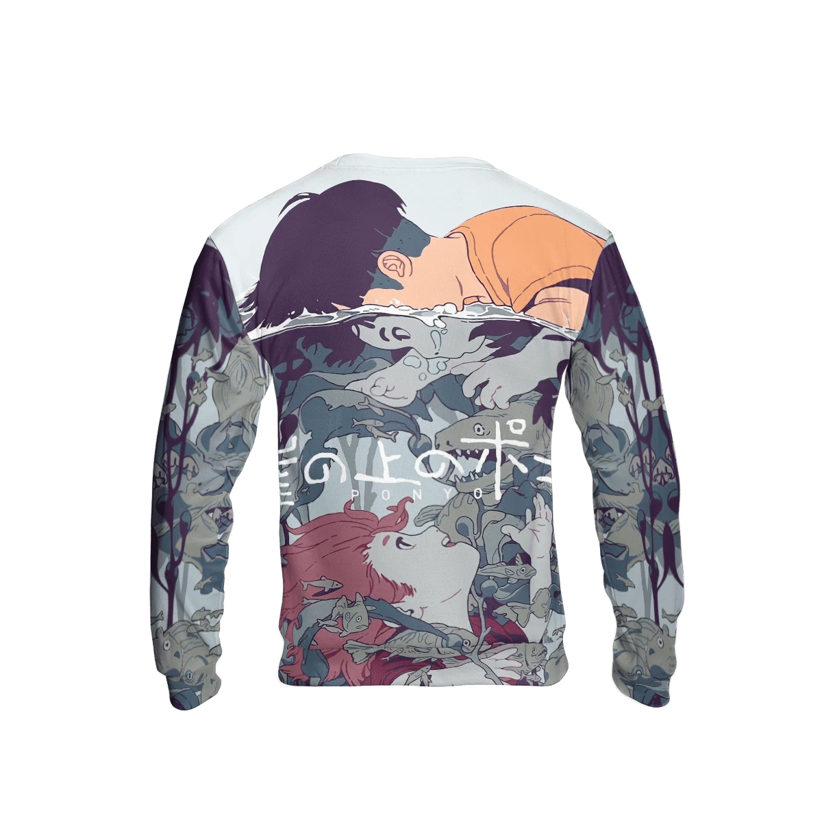 Ponyo And Sosuke Under Water 3D Sweatshirt 4 Ponyo And Sosuke Under Water 3D Sweatshirt - Image 2