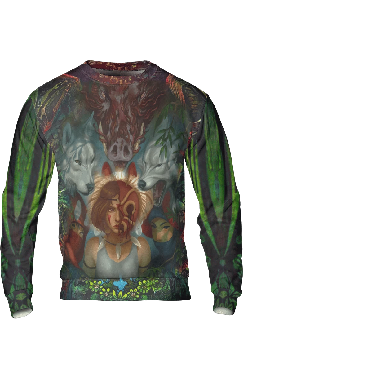 Princess Mononoke 3D Sweatshirt 3 Princess Mononoke 3D Sweatshirt