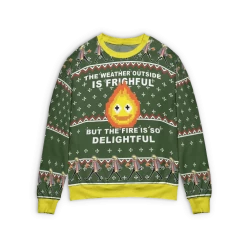 Howl’s Moving Castle – The Fire Is So Delightful Ugly Christmas Sweater