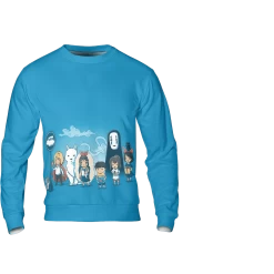 Ghibli Characters Cute Chibi 3D Sweatshirt