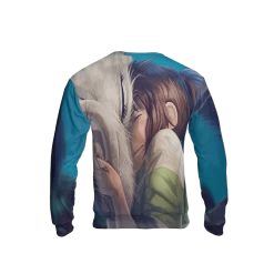 Spirited Away Chihiro And Haku Dragon 3D Sweatshirt -Ghibli Shop 3D 536 SSB