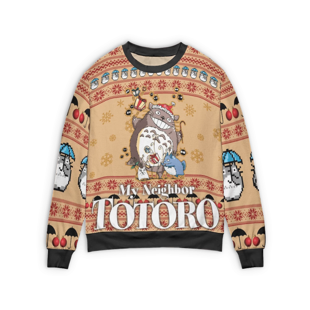 My Neighbor Totoro Ugly Christmas Sweater Style 2 3 My Neighbor Totoro Ugly Christmas Sweater Style 2
