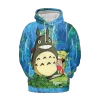 Totoro And The Girls In Jungle 3D Hoodie