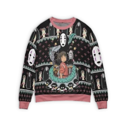 Spirited Away – Kaonashi No Face 3D Ugly Christmas Sweater