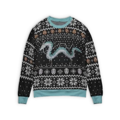 Spirited Away Haku Dragon Ugly Christmas Sweater Style 1
