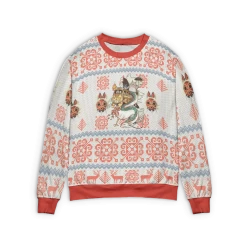 Ghibli Characters Riding Haku Dragon Ugly Christmas Sweater