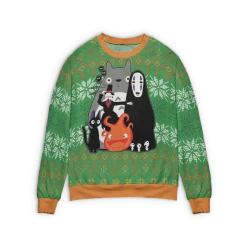 Ghibli Chibi Ugly Christmas Sweater Style 2