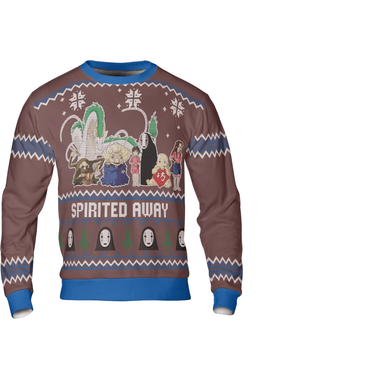 Spirited Away Characters Christmas 3D Sweatshirt Style 3 3 Spirited Away Characters Christmas 3D Sweatshirt Style 3