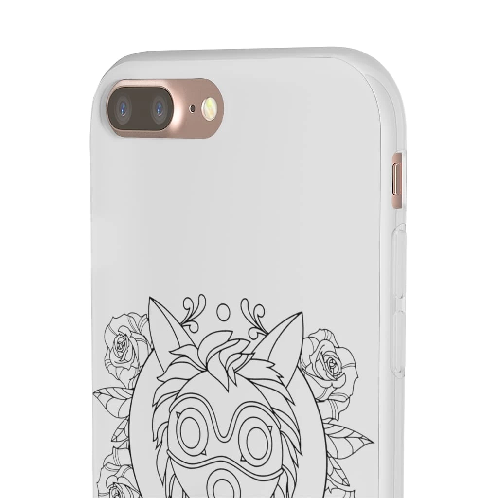 Princess Mononoke Mask In Black And White IPhone Cases 4 Princess Mononoke Mask In Black And White IPhone Cases - Image 2