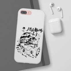 Howl’s Castle In Black And White IPhone Cases -Ghibli Shop 45053 80