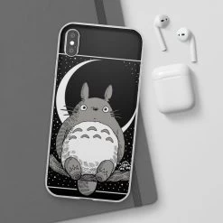 My Neighbor Totoro By The Moon Black & White IPhone Cases 24 My Neighbor Totoro By The Moon Black & White IPhone Cases -Ghibli Shop 45190 221