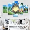 Totoro Art Wall Poster -Ghibli Shop 5PanelModernMiyazakiHayaoTotoroArtHDPrintModularWallPaintingPosterPictureForKids 2nd