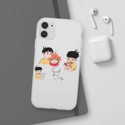 Ponyo And Sosuke Sketch IPhone Cases -Ghibli Shop 62579 11