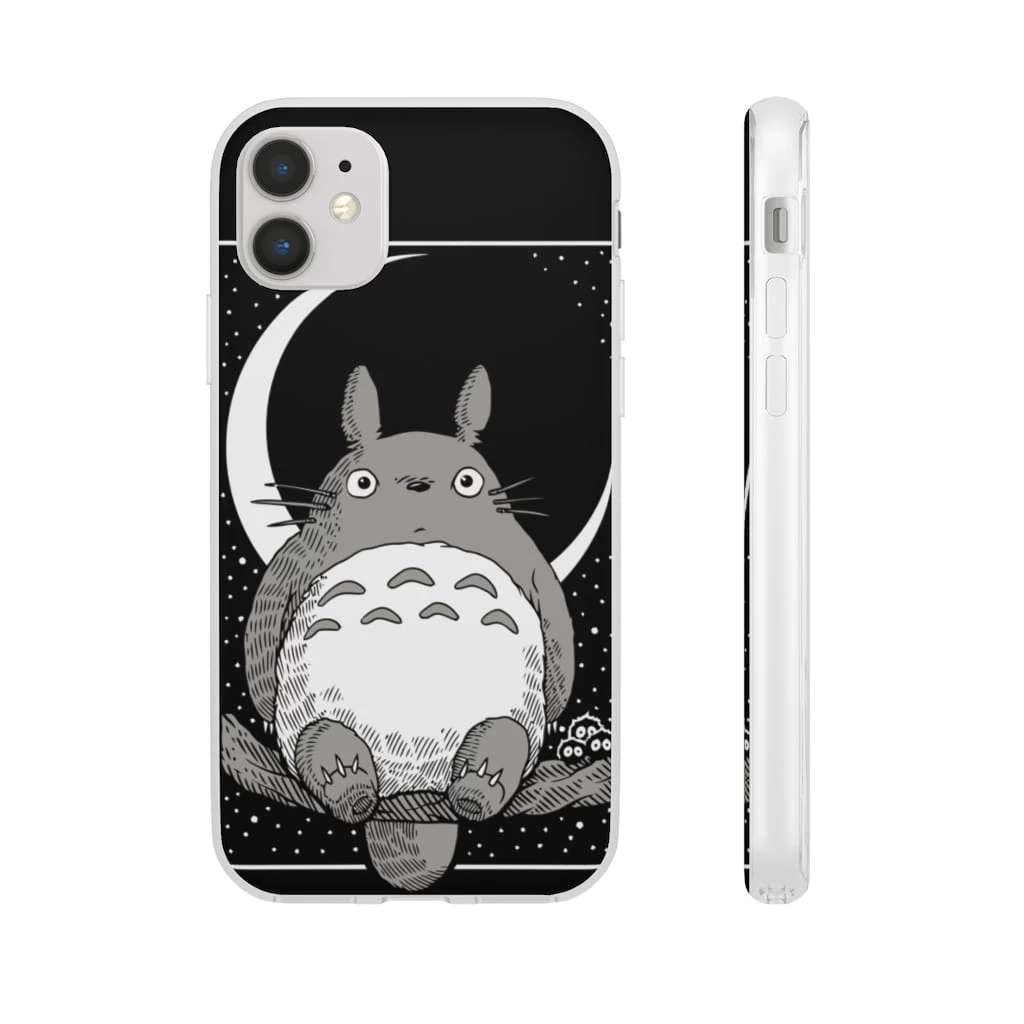 My Neighbor Totoro By The Moon Black & White IPhone Cases 18 My Neighbor Totoro By The Moon Black & White IPhone Cases - Image 16