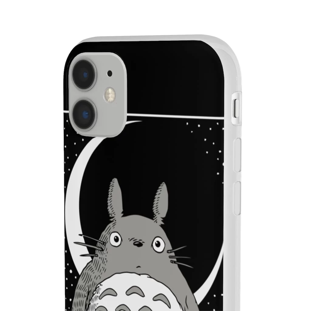 My Neighbor Totoro By The Moon Black & White IPhone Cases 19 My Neighbor Totoro By The Moon Black & White IPhone Cases - Image 17
