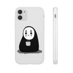 Cute No Face Kaonashi Drinking Hot Tea IPhone Cases -Ghibli Shop 62579 309