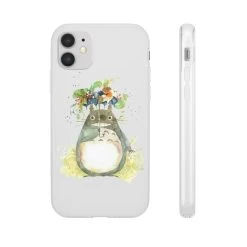 Totoro With Flower Umbrella IPhone Cases -Ghibli Shop 62579 6
