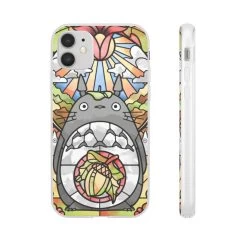 Totoro Stained Glass Art IPhone Cases -Ghibli Shop 62579 636