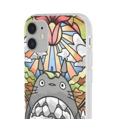 Totoro Stained Glass Art IPhone Cases -Ghibli Shop 62579 637