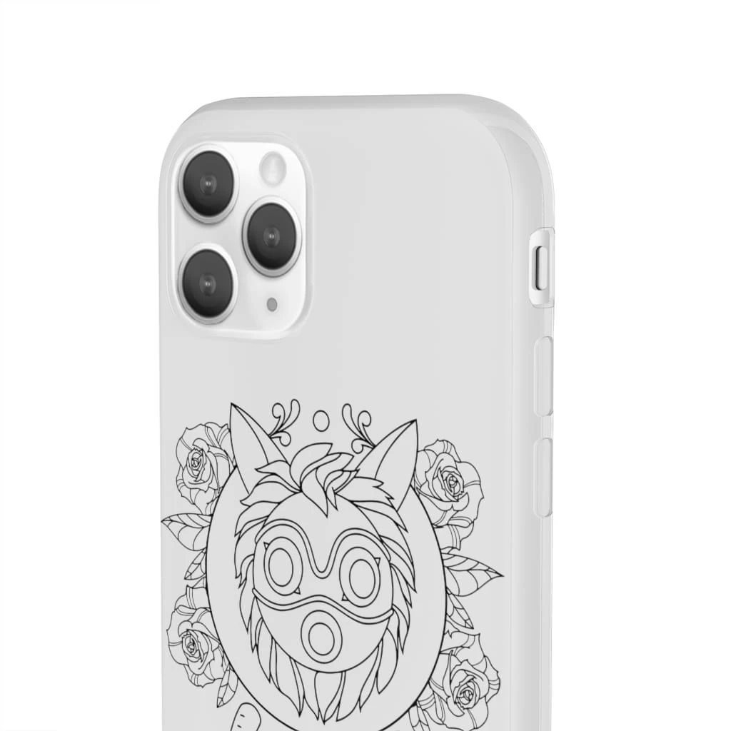 Princess Mononoke Mask In Black And White IPhone Cases 22 Princess Mononoke Mask In Black And White IPhone Cases - Image 20