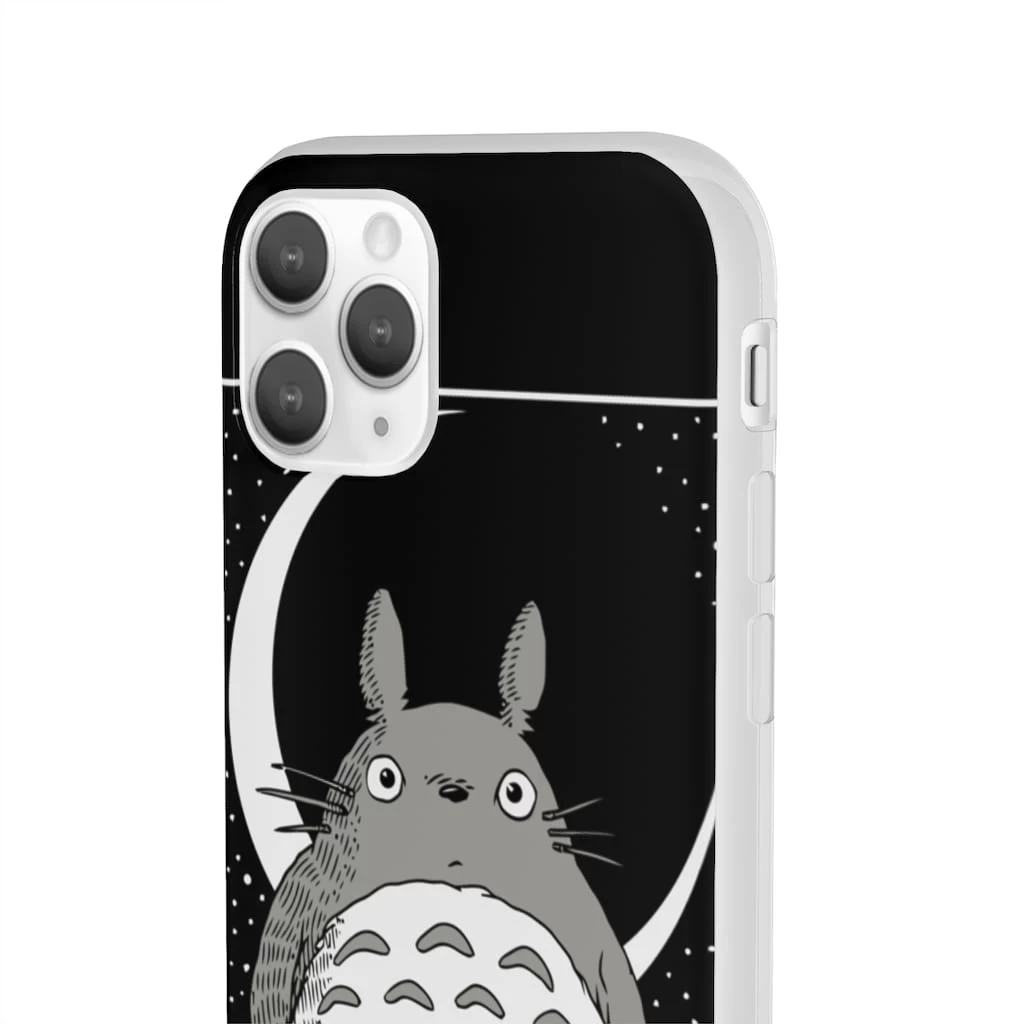 My Neighbor Totoro By The Moon Black & White IPhone Cases 22 My Neighbor Totoro By The Moon Black & White IPhone Cases - Image 20