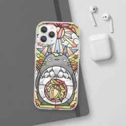 Totoro Stained Glass Art IPhone Cases -Ghibli Shop 62580 635