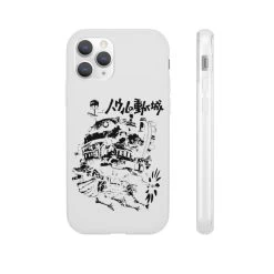 Howl’s Castle In Black And White IPhone Cases -Ghibli Shop 62580 78