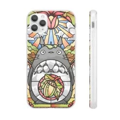 Totoro Stained Glass Art IPhone Cases -Ghibli Shop 62581 633