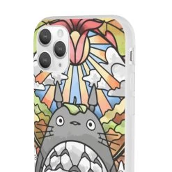 Totoro Stained Glass Art IPhone Cases -Ghibli Shop 62581 634