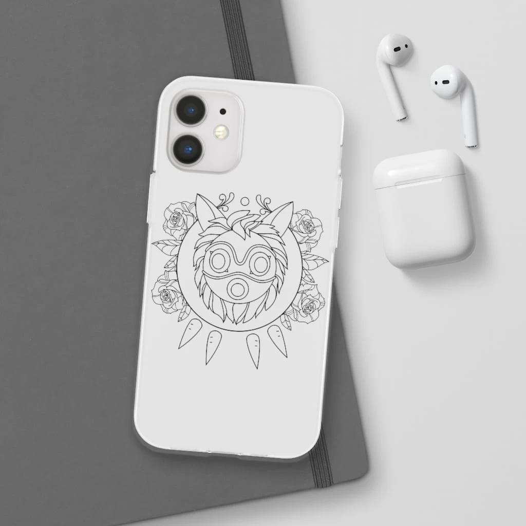 Princess Mononoke Mask In Black And White IPhone Cases 11 Princess Mononoke Mask In Black And White IPhone Cases - Image 9