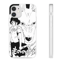 Princess Mononoke Black & White IPhone Cases -Ghibli Shop 68165 198