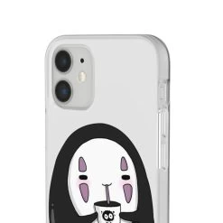 Cute No Face Kaonashi Drinking Bubble Tea IPhone Cases -Ghibli Shop 68165 601