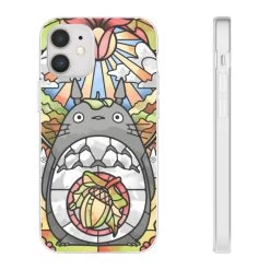 Totoro Stained Glass Art IPhone Cases -Ghibli Shop 68165 642