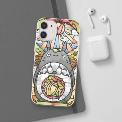 Totoro Stained Glass Art IPhone Cases -Ghibli Shop 68165 644