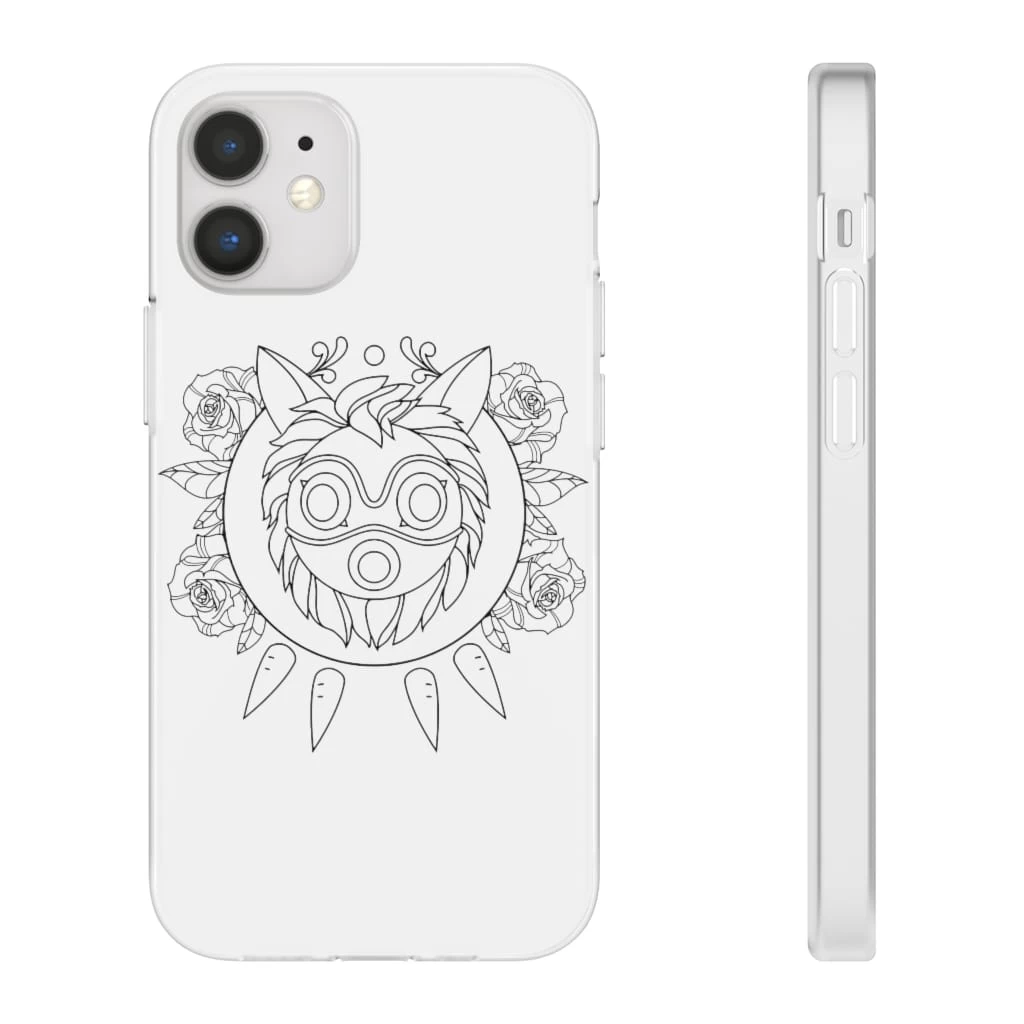 Princess Mononoke Mask In Black And White IPhone Cases 9 Princess Mononoke Mask In Black And White IPhone Cases - Image 7