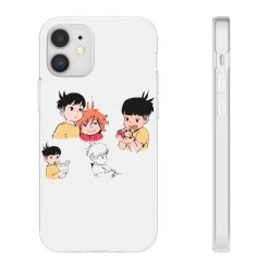 Ponyo And Sosuke Sketch IPhone Cases -Ghibli Shop 68165 9
