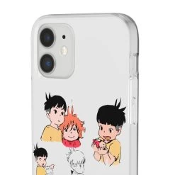 Ponyo And Sosuke Sketch IPhone Cases -Ghibli Shop 68166 10