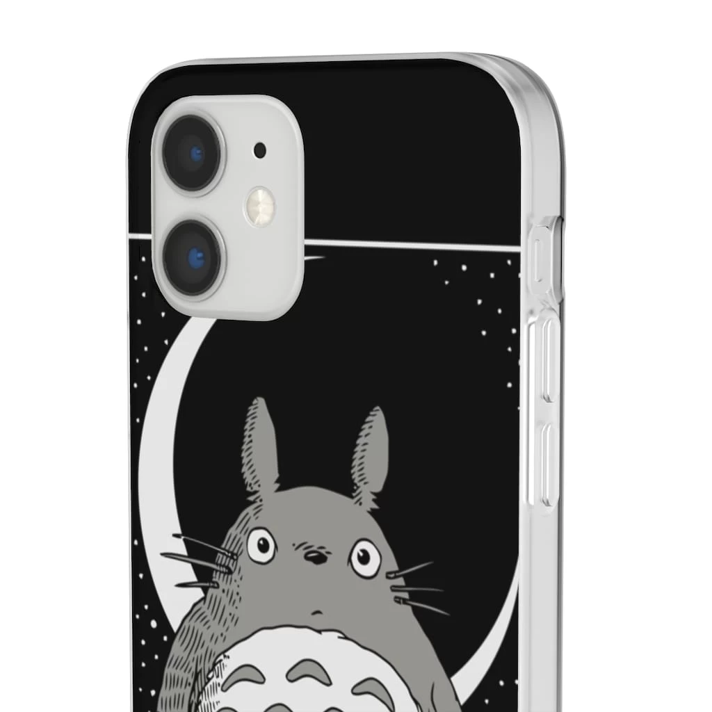 My Neighbor Totoro By The Moon Black & White IPhone Cases 7 My Neighbor Totoro By The Moon Black & White IPhone Cases - Image 5