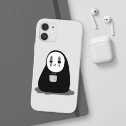 Cute No Face Kaonashi Drinking Hot Tea IPhone Cases -Ghibli Shop 68166 314
