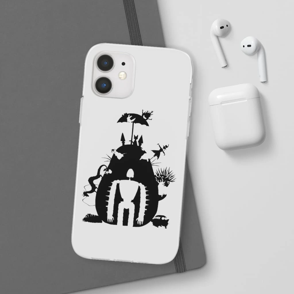 Studio Ghibli Black & White Art Compilation IPhone Cases 8 Studio Ghibli Black & White Art Compilation IPhone Cases - Image 6