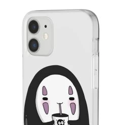 Cute No Face Kaonashi Drinking Bubble Tea IPhone Cases -Ghibli Shop 68166 603