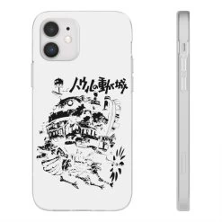 Howl’s Castle In Black And White IPhone Cases -Ghibli Shop 68166 78